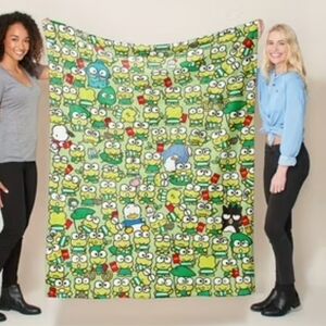 Sanrio Keroppi  fleece throw blanket.  40x50